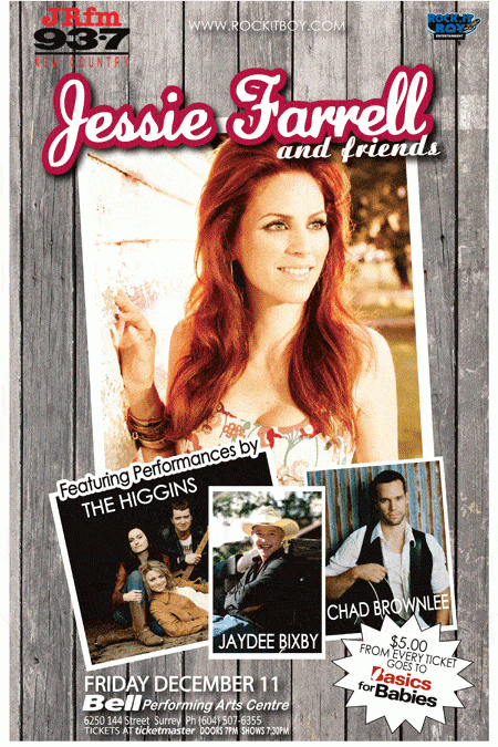 JESSIE FARRELL AND FRIENDS FEATURING PERFORMANCES BY THE HIGGINS, JAYDEE BIXBY AND CHAD BROWNLEE